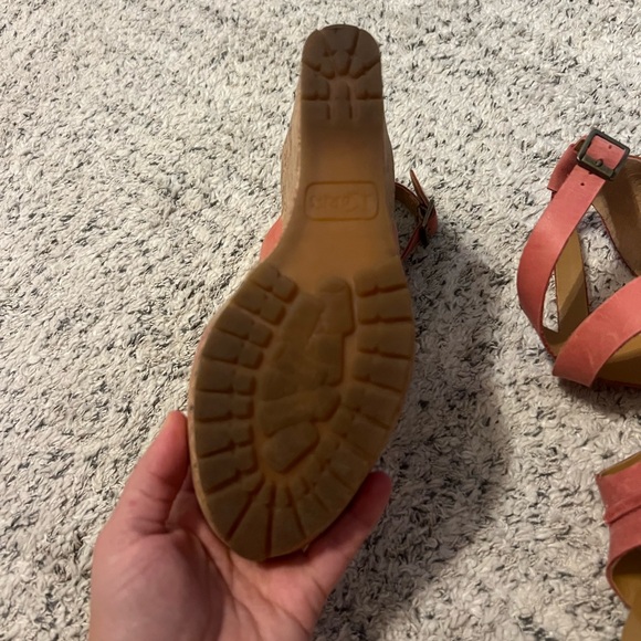 Kork-Ease Pink Wedge Sandals with Cork Platform - Picture 5 of 14